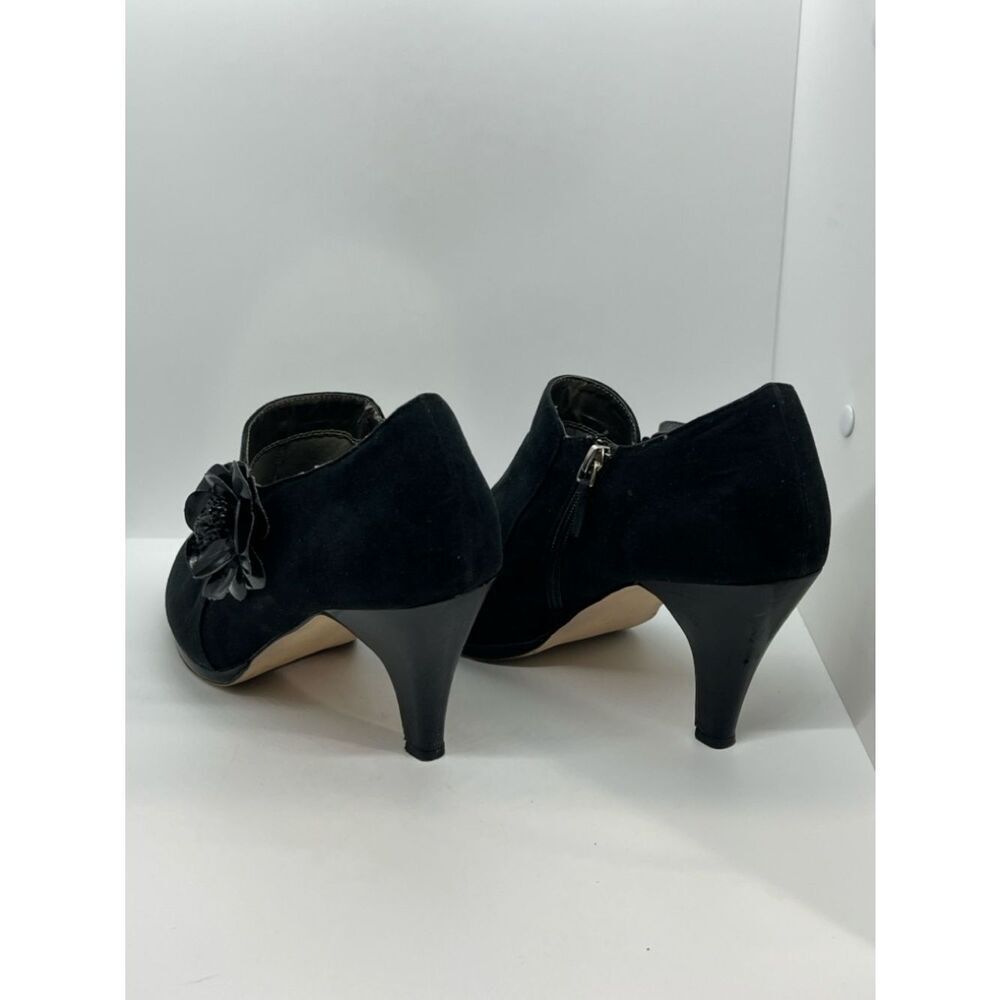 Sexy Black High Heeled Booties By Avenue. Size 12W - Picture 3 of 12